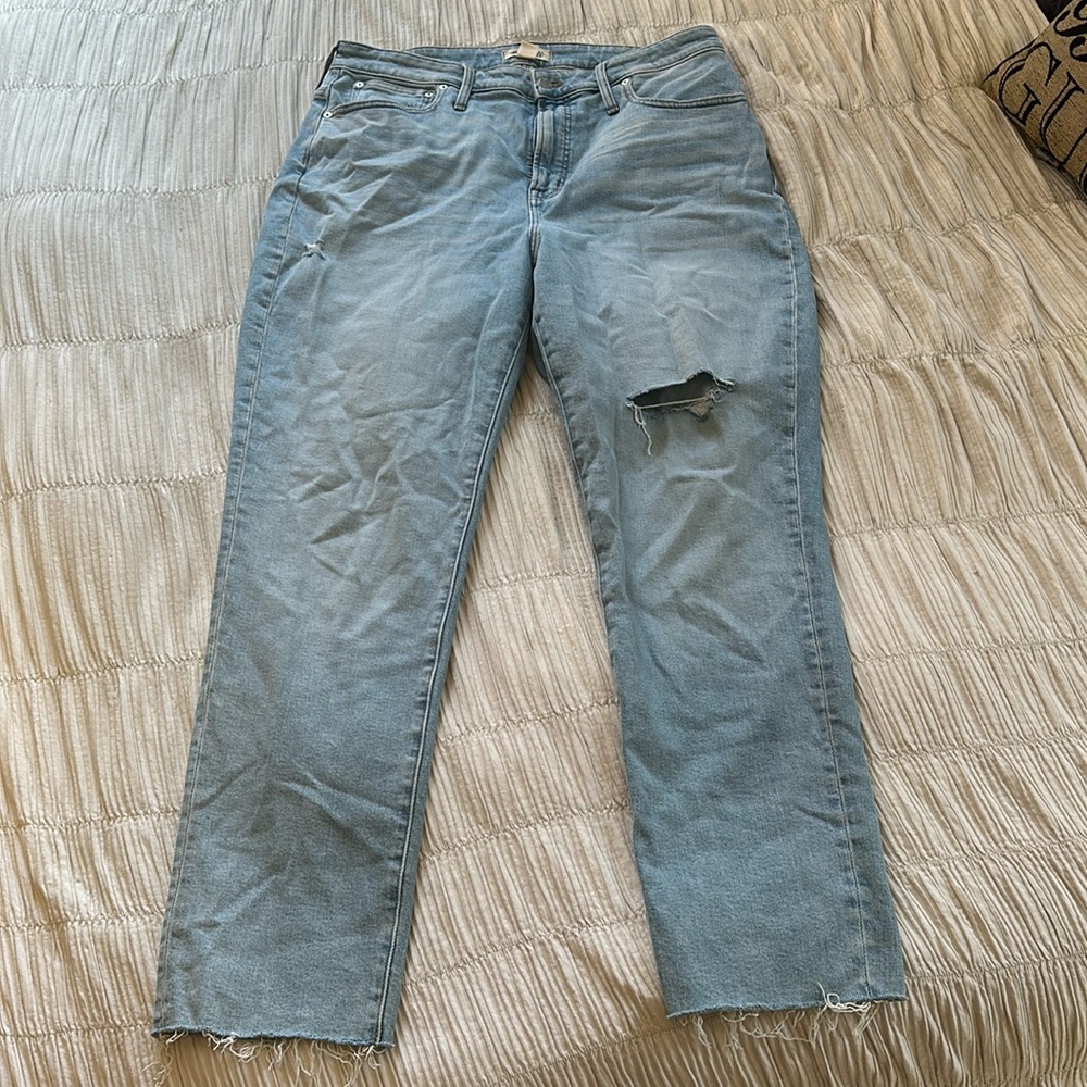 Barley worn Madewell light wash jeans